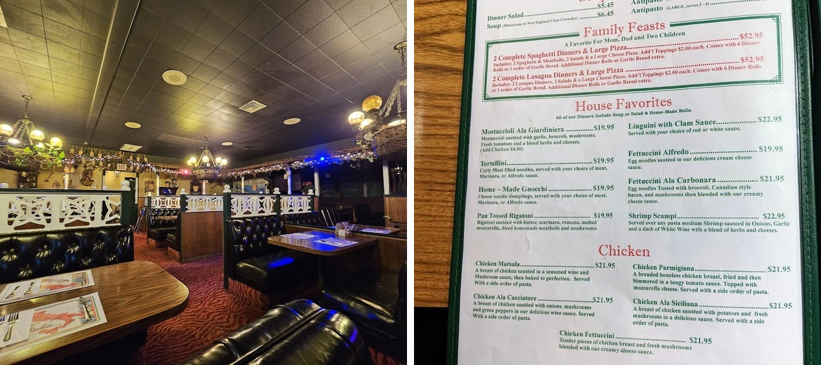 Little Tony's Italian Restaurant Menu